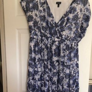 Blue and White Floral Torrid Maxi Summer Dress